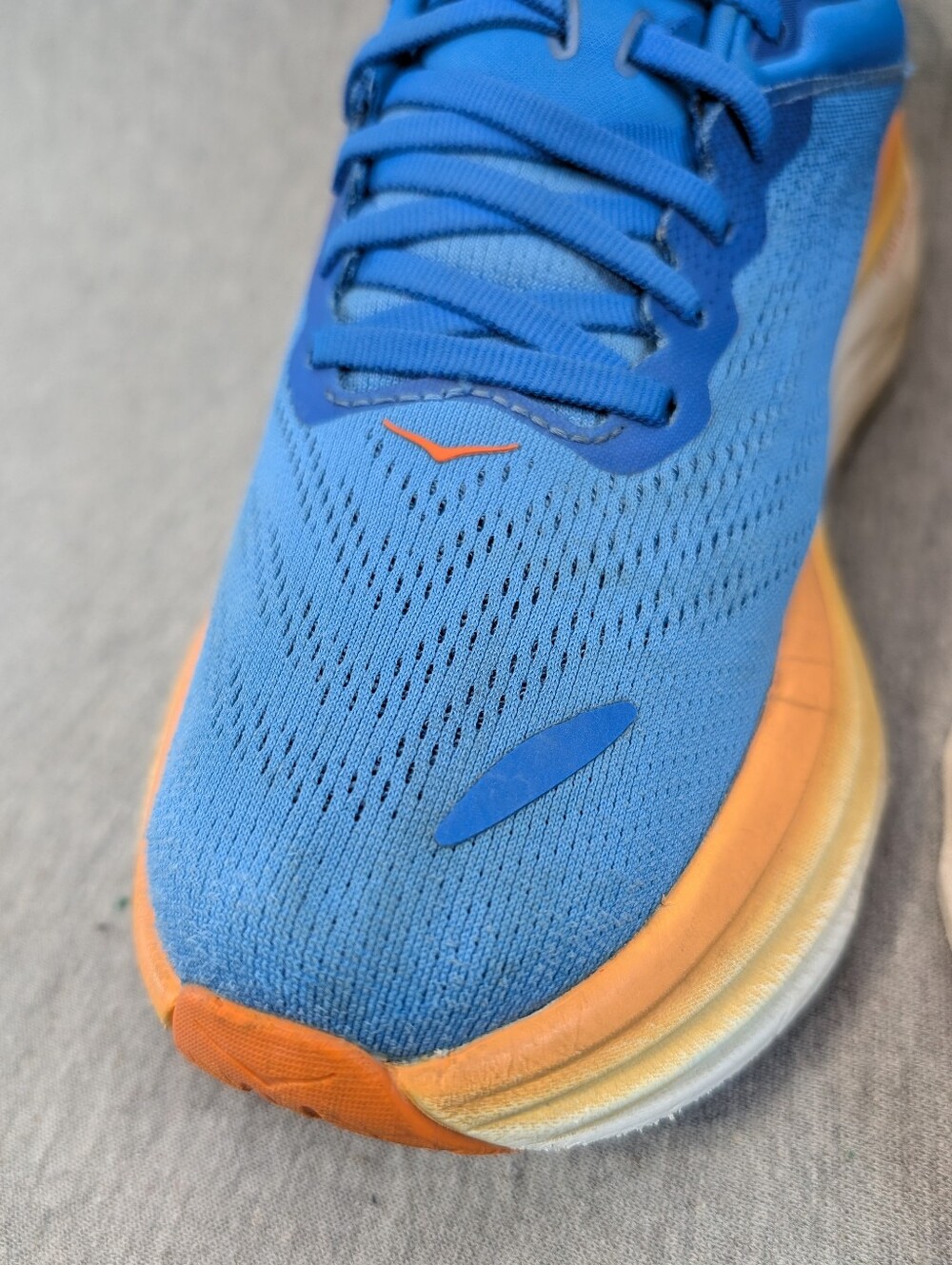 Hoka Bondi 8 Running Shoes Men's 8.5D Blue Orange Sneakers - Picture 7 of 16